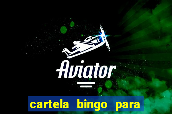 cartela bingo para cha de cozinha imprimir gratis